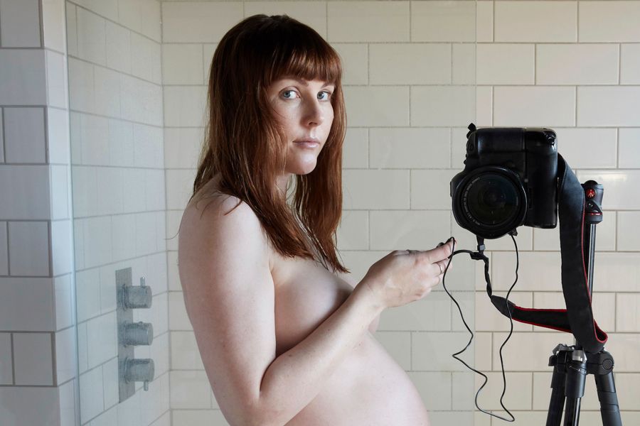 Self-portrait at 37 weeks pregnant
