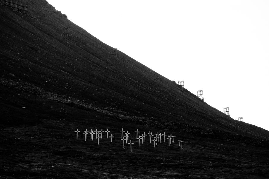 Crosses on a Mountainside
