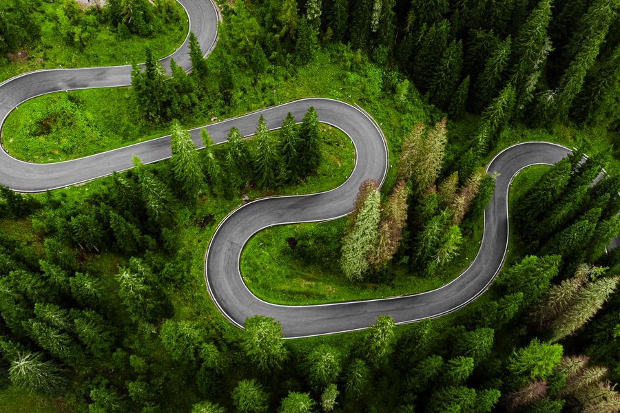 Strada a serpente Passo Giau