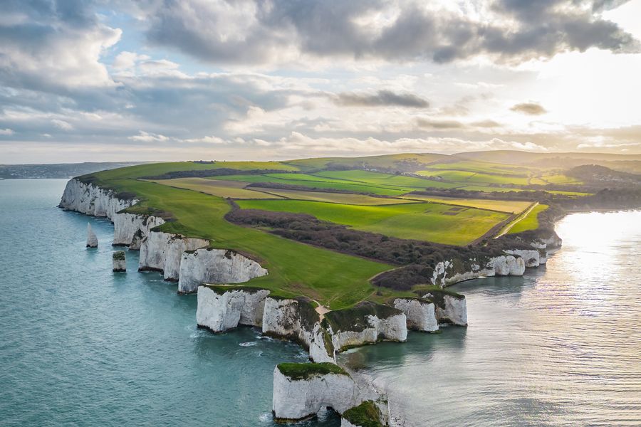 Old Harry Rocks from above