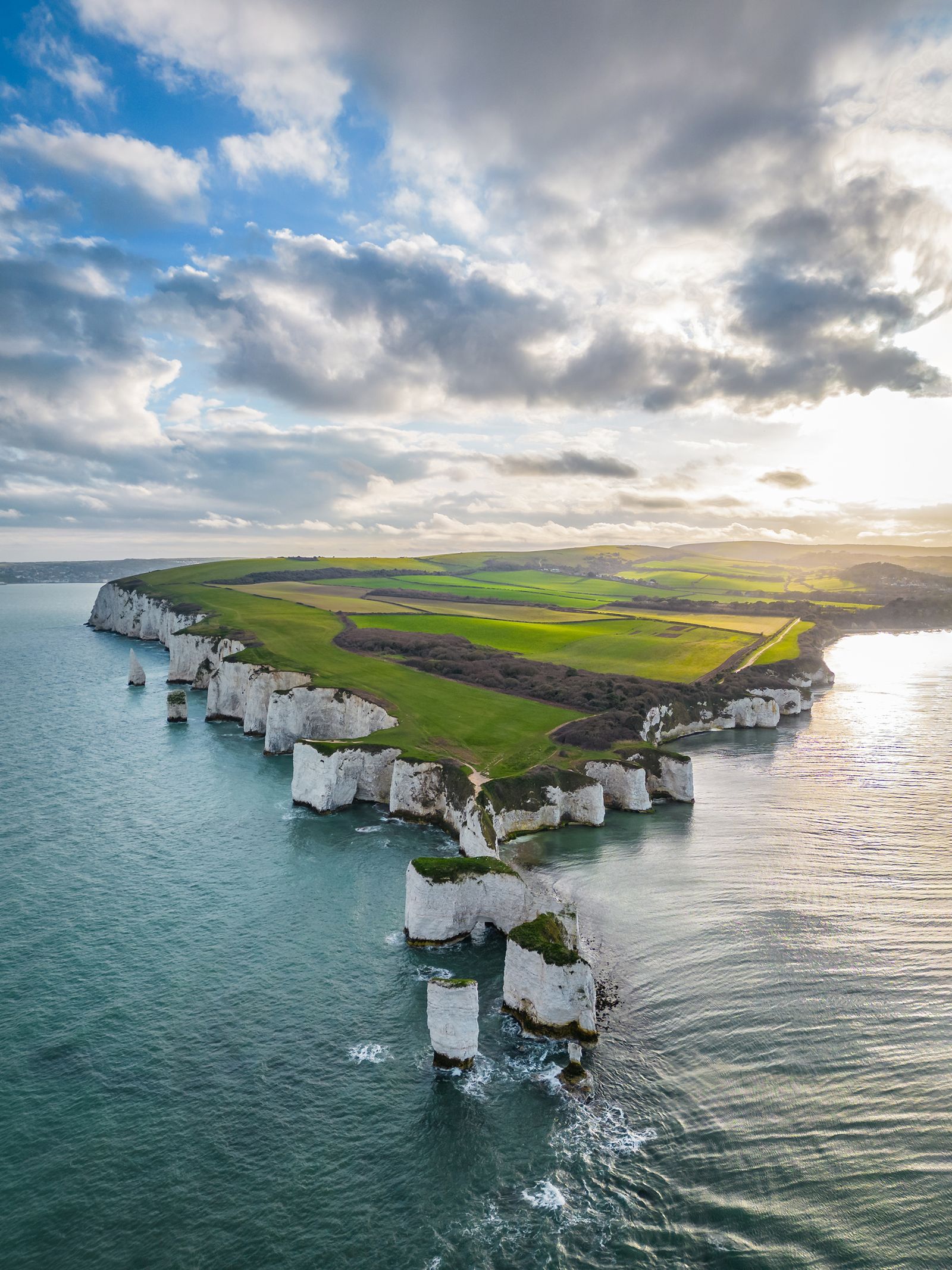 Old Harry Rocks from above