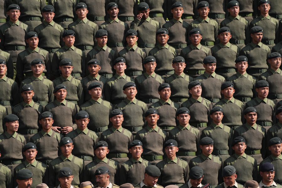 Gurkhas Attestation Parade at Pokhara, Nepal.