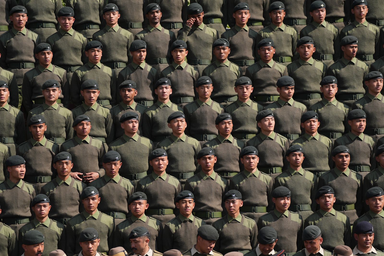 Gurkhas Attestation Parade at Pokhara, Nepal.