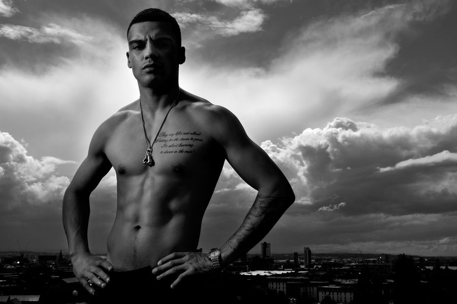 Brandon Daord abover Liverpool skyline