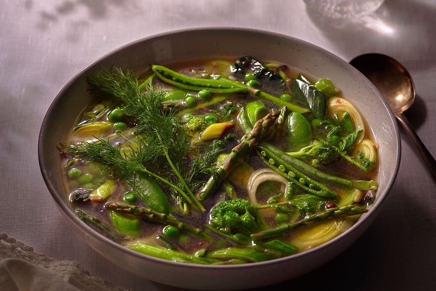 Healthy greens broth